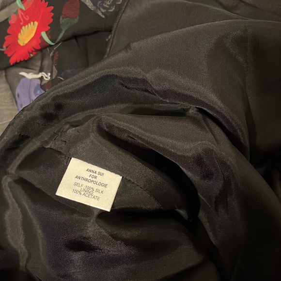 Anna Sui Anthropologie Silk Butterfly Dress - Picture 7 of 11